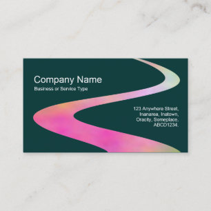 ZigZag Path - Cosmic Path - Dark Green 003333 Business Card