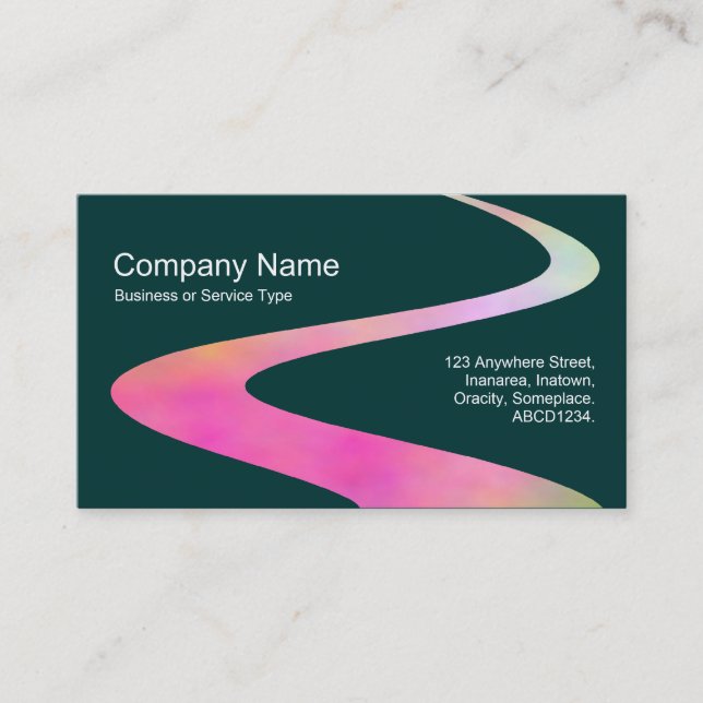 ZigZag Path - Cosmic Path - Dark Green 003333 Business Card (Front)