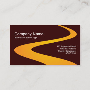 ZigZag Path - Orange with Dark Brown 330000 Business Card