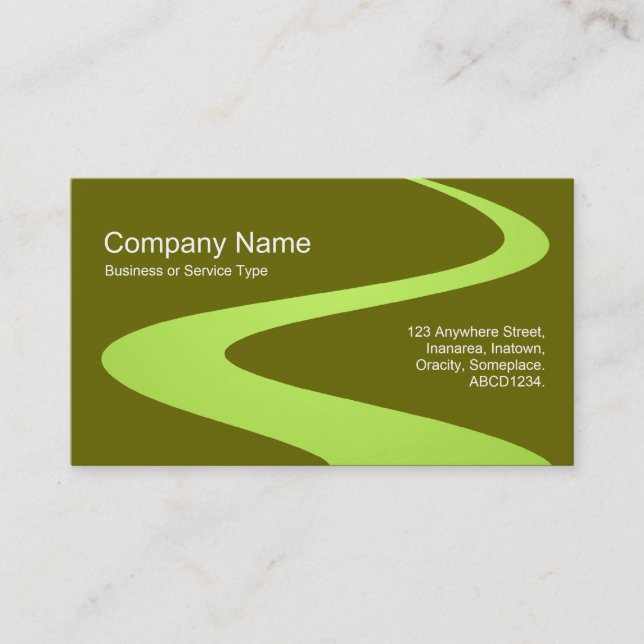 ZigZag Path - Shades of Green Business Card (Front)