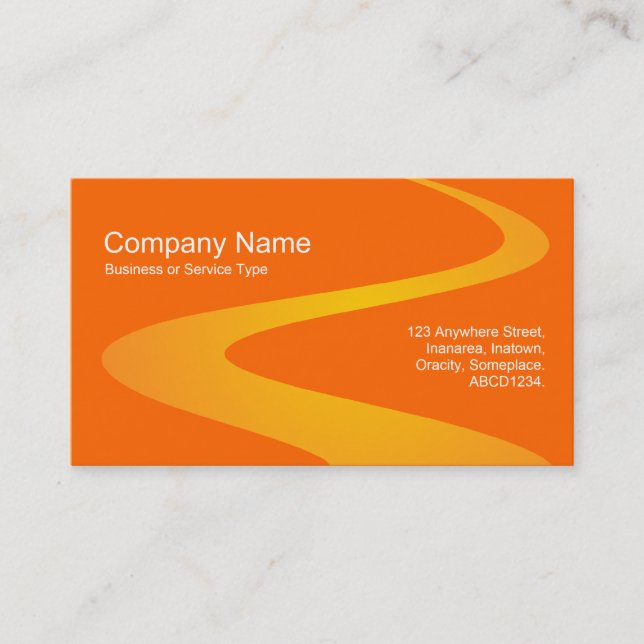 ZigZag Path - Shades of Orange Business Card (Front)