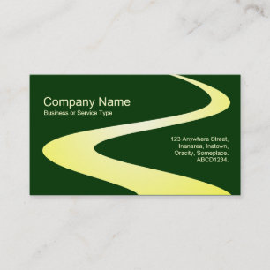 ZigZag Path - Shades of Yellow on Dark Green Business Card