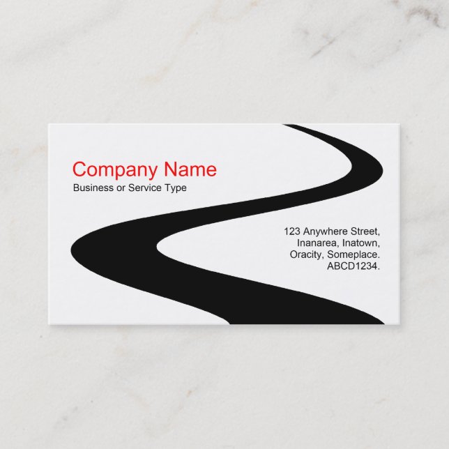 ZigZag Path - White Business Card (Front)