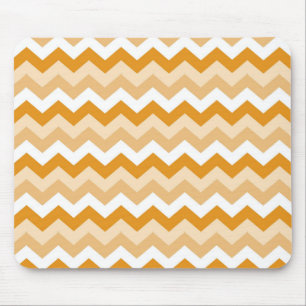 Zigzag patroon (oranje en wit) mouse mat