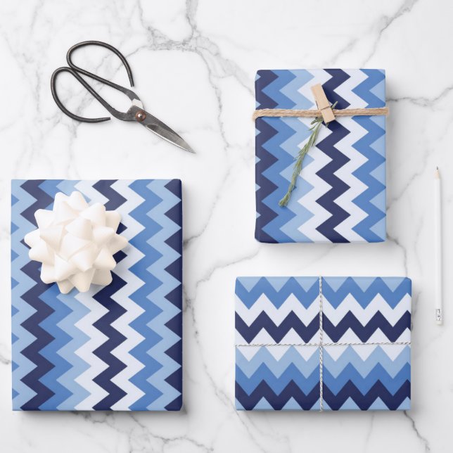 Zigzag pattern 1 wrapping paper sheet (Front)