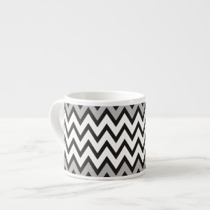 ZIGZAG pattern - black white grey + your idea Espresso Cup