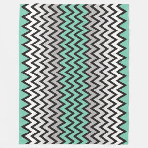 ZIGZAG pattern - black white grey + your idea Fleece Blanket
