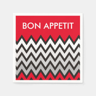 ZIGZAG pattern - black white grey + your idea Napkin