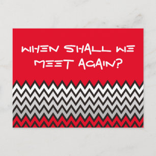 ZIGZAG pattern - black white grey + your idea Postcard