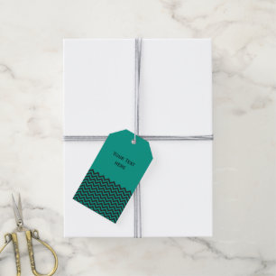 ZIGZAG pattern - black + your background & ideas Gift Tags