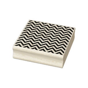 ZIGZAG pattern - black + your background & ideas Rubber Stamp