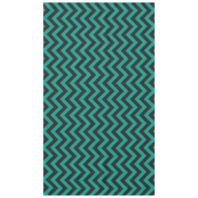 ZIGZAG pattern - black + your background & ideas Tablecloth (Front)