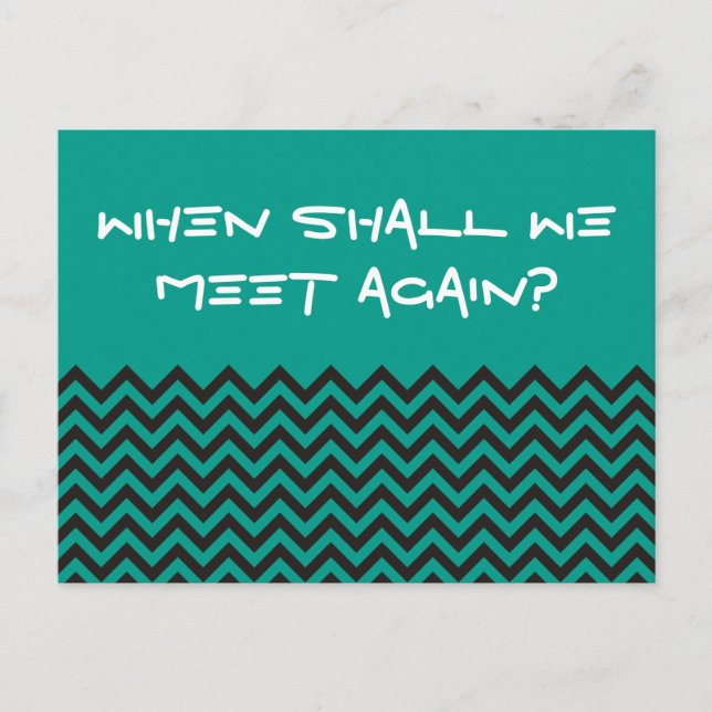 ZIGZAG pattern - black + your background & text Postcard (Front)