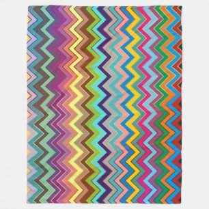 ZIGZAG pattern - coloured + your ideas Fleece Blanket