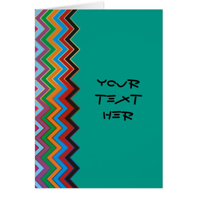 ZIGZAG pattern - coloured + your text (Front)