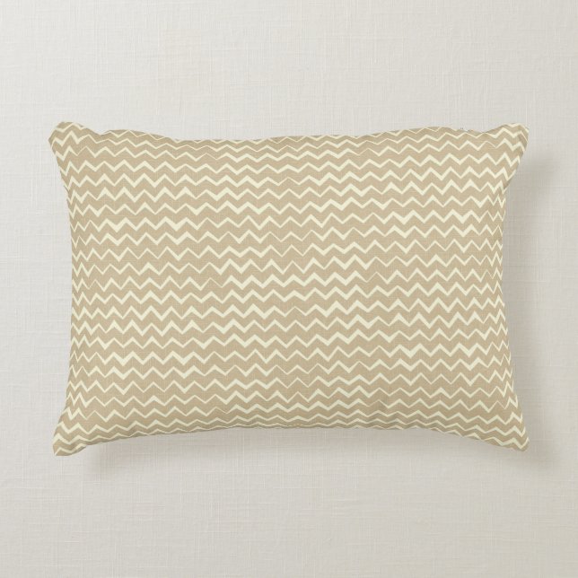 Zigzag pattern decorative cushion (Front)