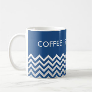 ZIGZAG pattern - grey gradients + your backgr. Coffee Mug