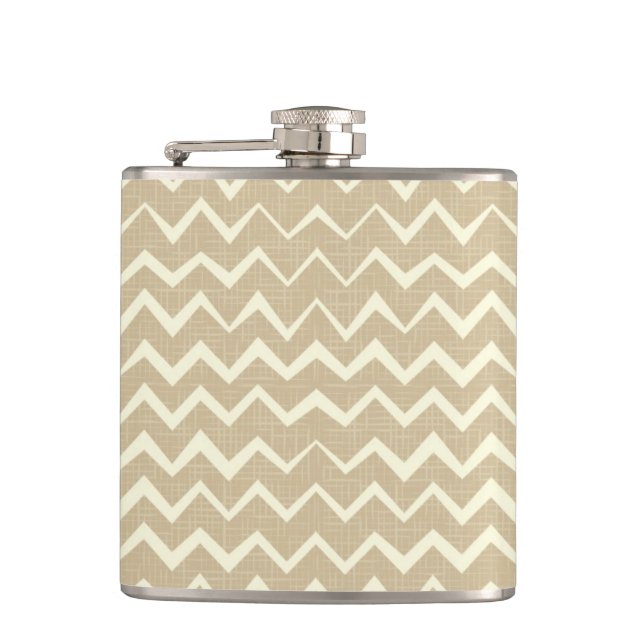Zigzag pattern hip flask (Front)