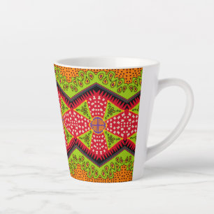 zigzag pattern latte mug