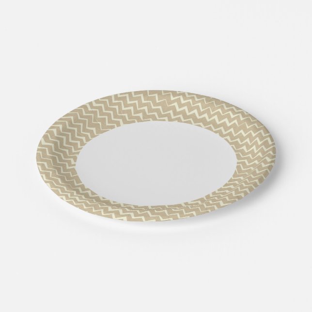 Zigzag pattern paper plate (Angled)