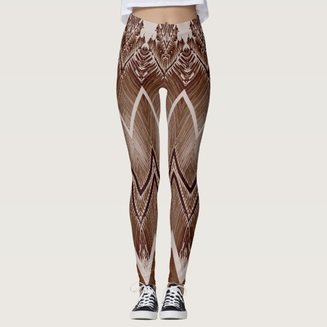 Zigzag pattern "Ratti_Creative_Arts" Leggings (Front)
