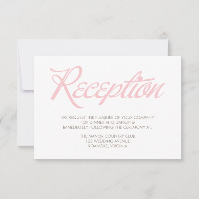 Zigzag Pattern Reception Card (Front)
