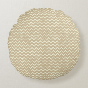 Zigzag pattern round cushion