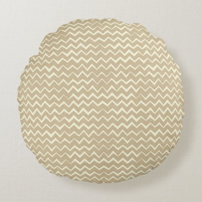 Zigzag pattern round cushion (Front)