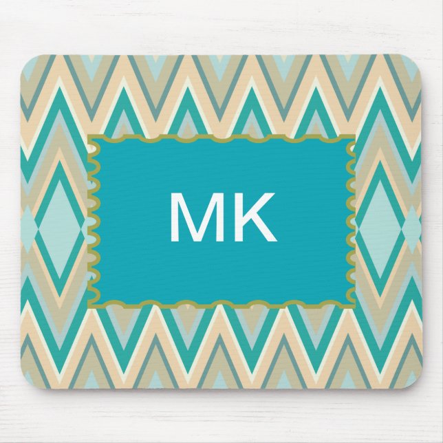 zigzag-phones diagonal mouse mat (Front)