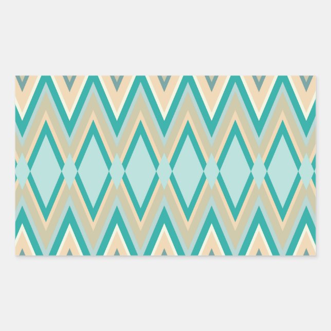 zigzag-phones diagonal rectangular sticker (Front)