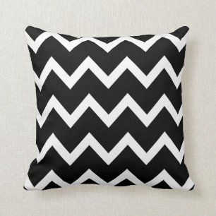 Zigzag Pillows with Black and White Chevron
