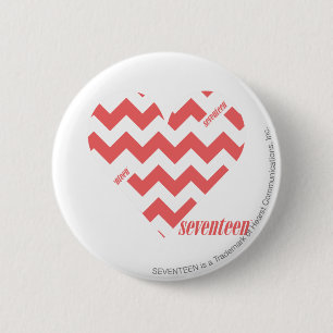 ZigZag Pink 3 6 Cm Round Badge