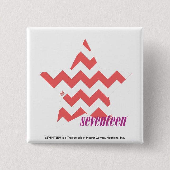 ZigZag Pink 4 15 Cm Square Badge (Front)