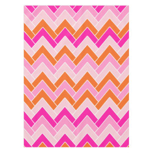 Zigzag Pink And Orange Chevron Tablecloth