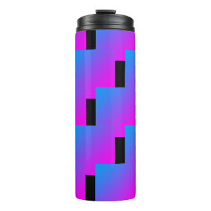 Zigzag Pink Blue Black Purple 4Roxy Thermal Tumbler