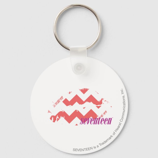 ZigZag Pink Key Ring (Front)