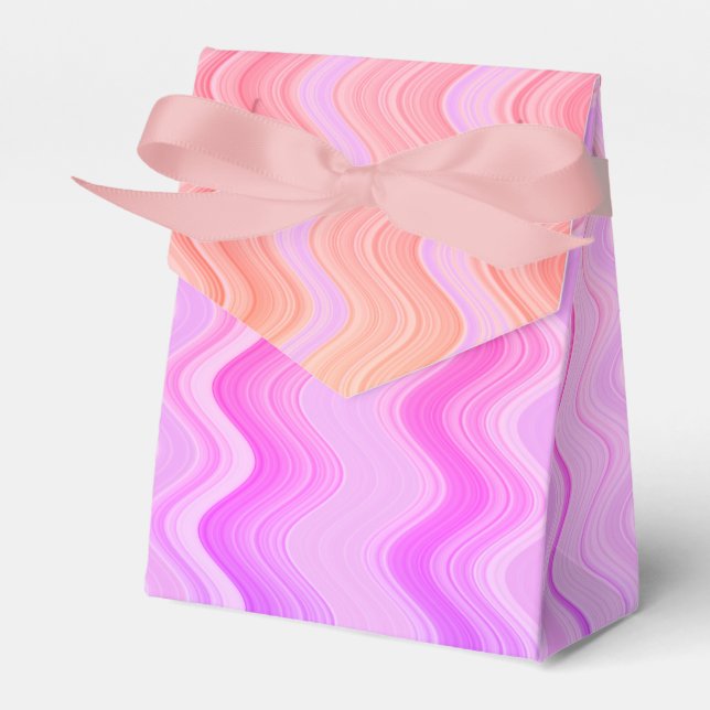 Zigzag Pink Pattern  Favour Box (Front Side)