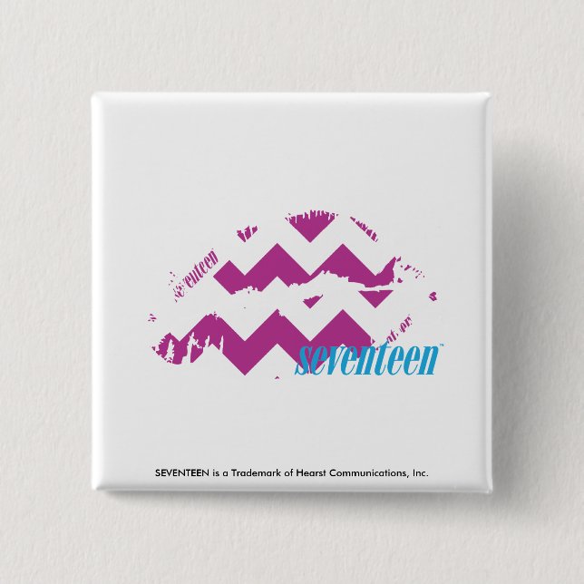 ZigZag Purple 15 Cm Square Badge (Front)