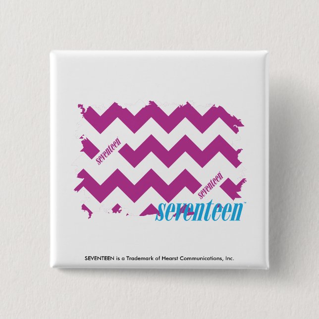 ZigZag Purple 3 15 Cm Square Badge (Front)