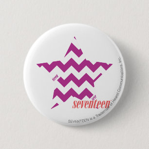 ZigZag Purple 4 6 Cm Round Badge