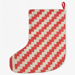 Zigzag Quilt Large Christmas Stocking