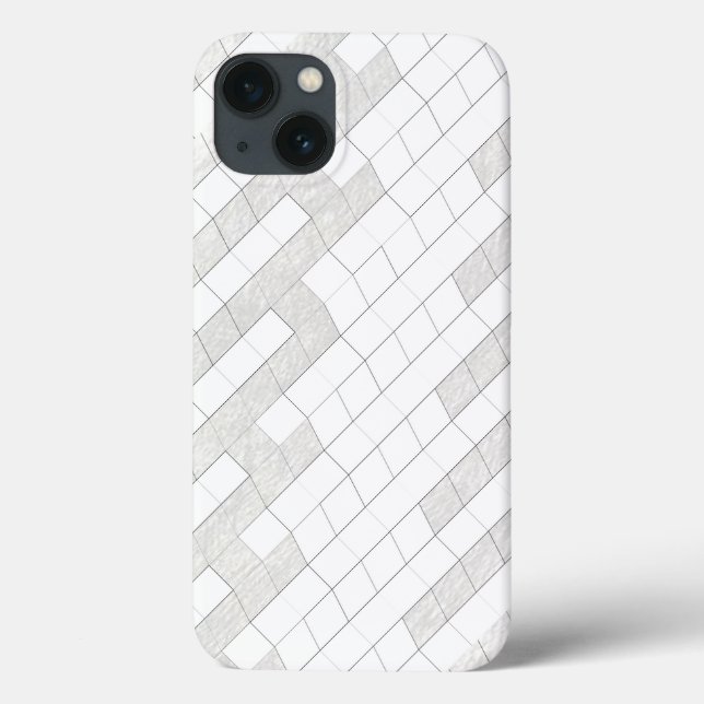 zigzag squares in grey Case-Mate iPhone case (Back)