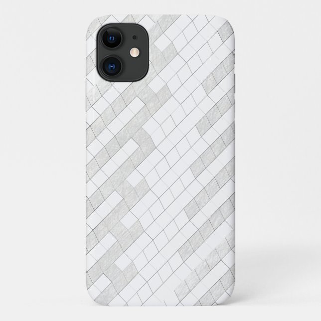 zigzag squares in grey... Case-Mate iPhone case (Back)
