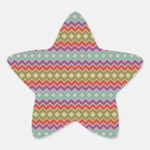Zigzag Star Sticker