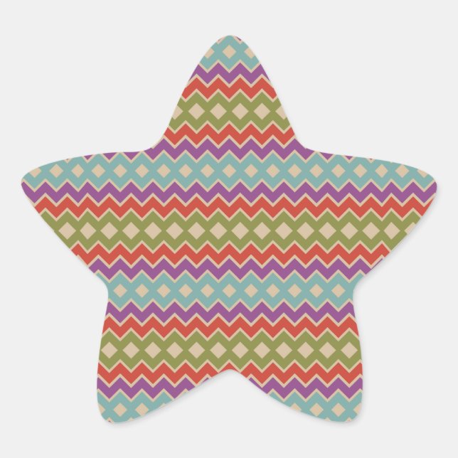 Zigzag Star Sticker (Front)