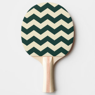 Zigzag Stripe Sage Green Color Ping Pong Paddle