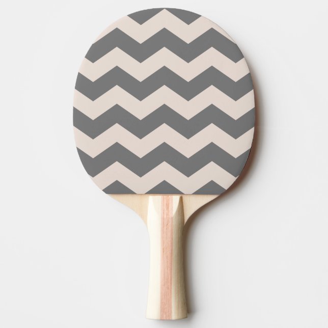 Zigzag Stripe Sandcastle Pink Colour Ping Pong Paddle (Front)