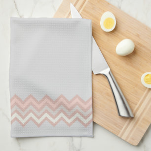 Zigzag Stripes In Watercolor Tea Towel