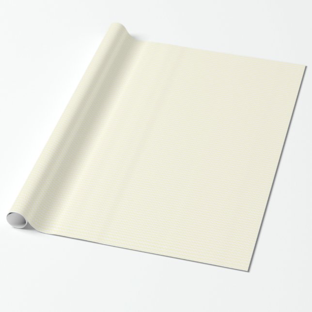 Zigzag Wide  - White and Cream Wrapping Paper (Unrolled)