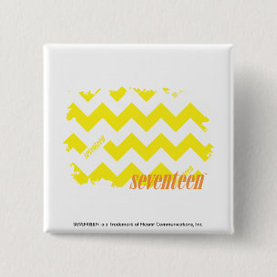 ZigZag Yellow 2 15 Cm Square Badge